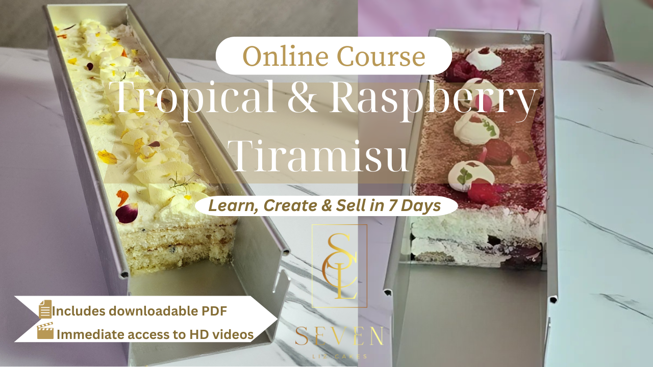 Curso en línea – Tiramisú tropical y de frambuesa | Aprende, crea y vende en 7 días.