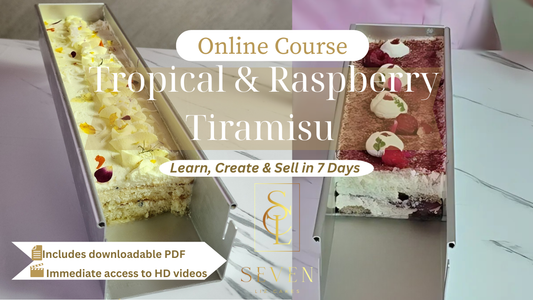 Curso en línea – Tiramisú tropical y de frambuesa | Aprende, crea y vende en 7 días.